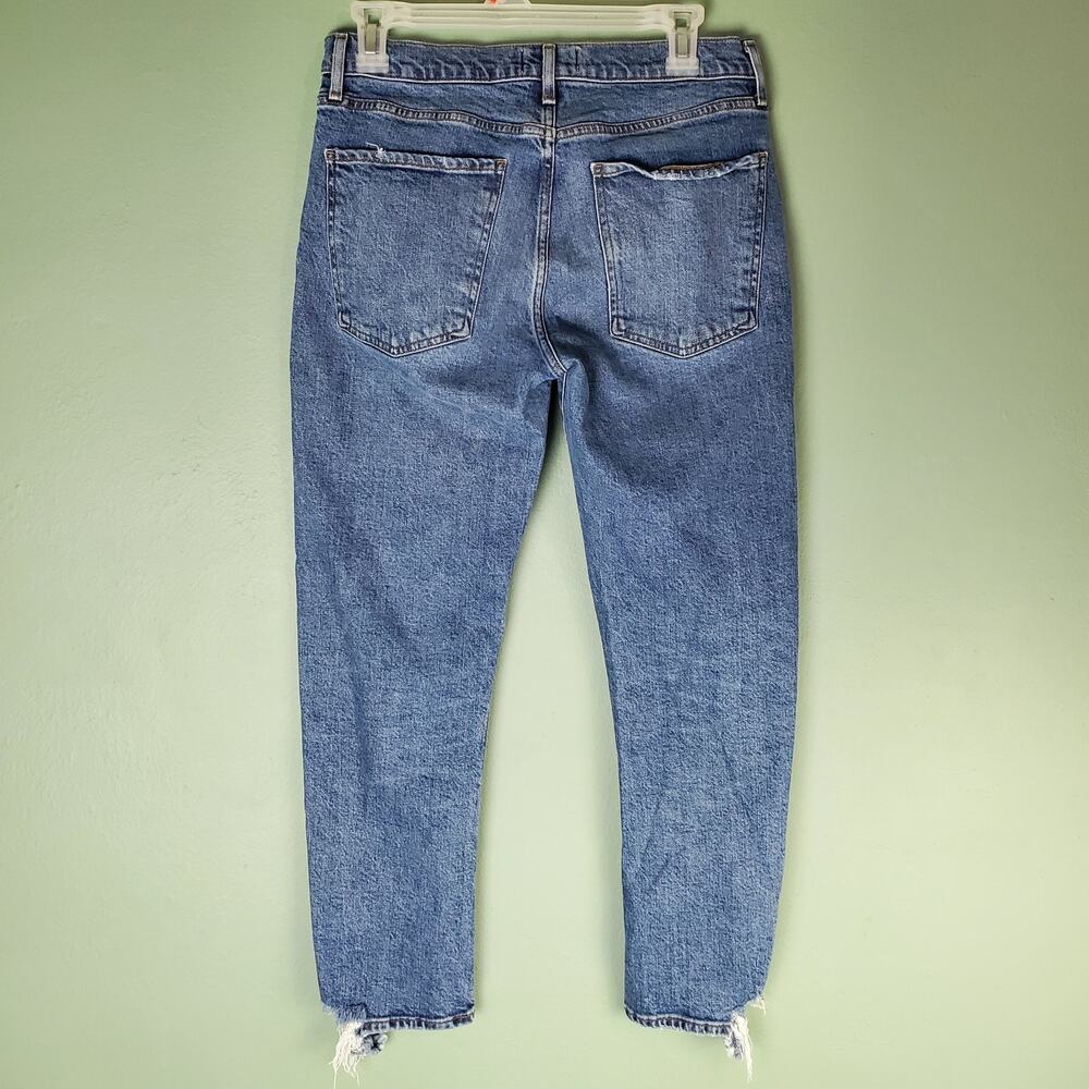 AGOLDE Women's Pink Heart Distressed Denim Jeans Size 29 - Picture 2 of 7